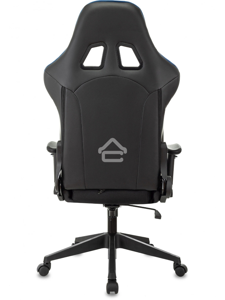 Кресло игровое Бюрократ VIKING 4 AERO BLUE черный/синий, искусст.кожа/ткань, две подушки