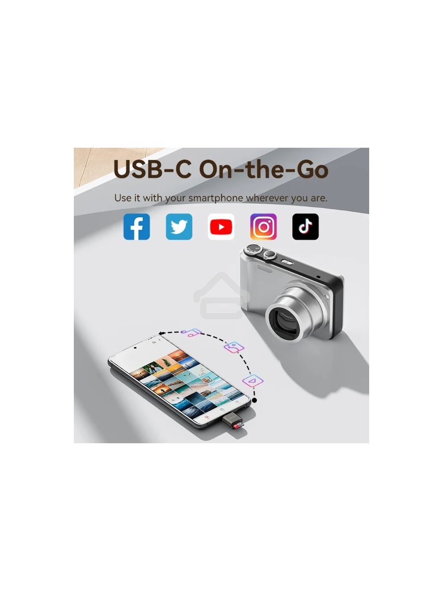 Картридер Vention OTG USB 2.0 CM / MicroSD - Серый