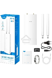 Повторитель беспроводного сигнала Cudy AP1300 Outdoor AC1200 Wi-Fi белый