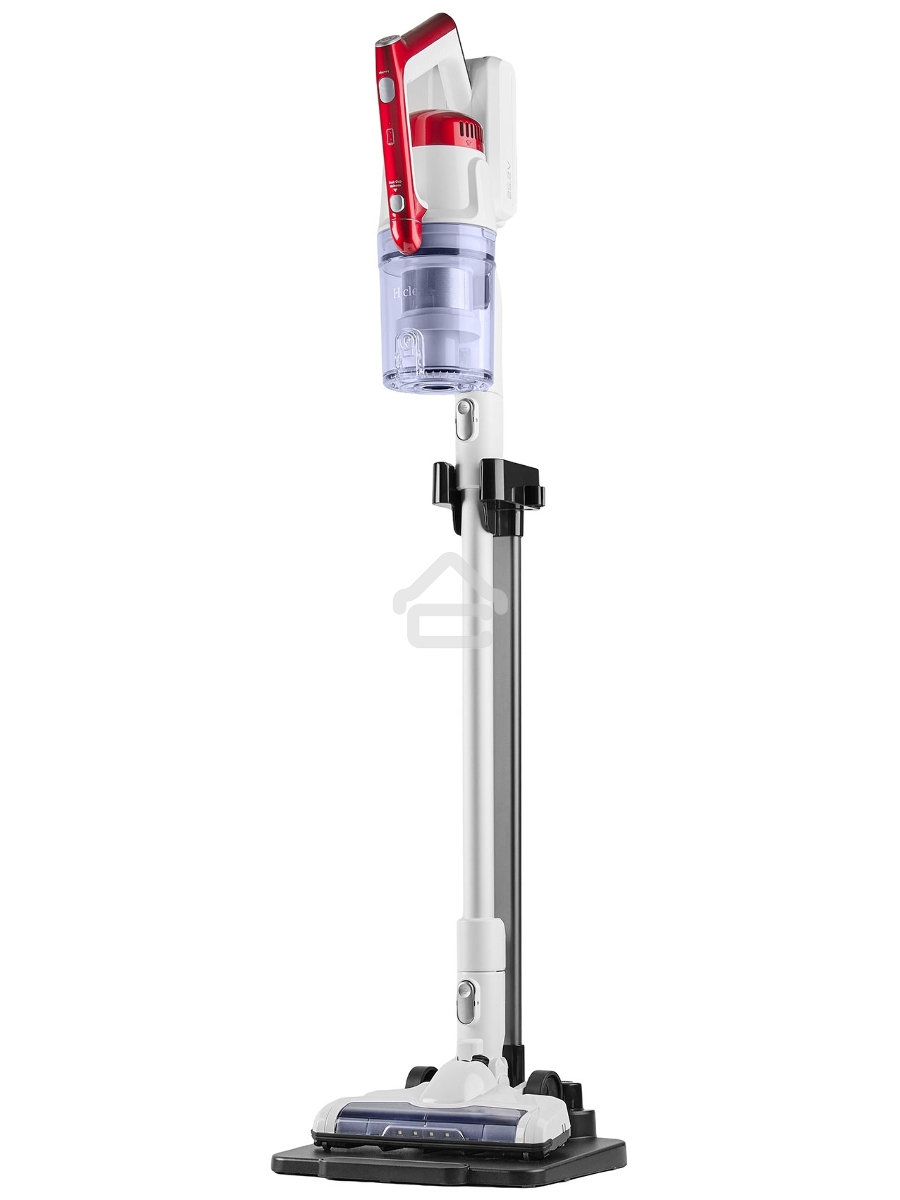 Пылесос вертикальный/ручной H-Clean HVC 102 SE белый/красный, питание от аккумулятора, 100 Вт, уборка сухая, пылесборник 0.65 л, работа от АКБ max 45 мин