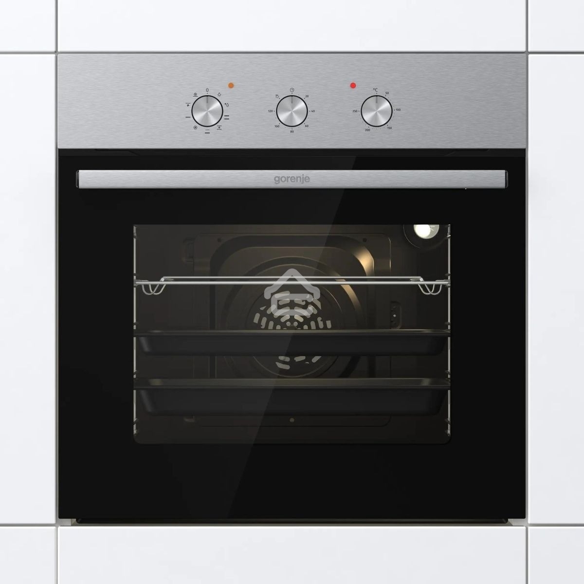 Встраиваемый духовой шкаф электрический Gorenje BO6727E03NX, черный/серебристый