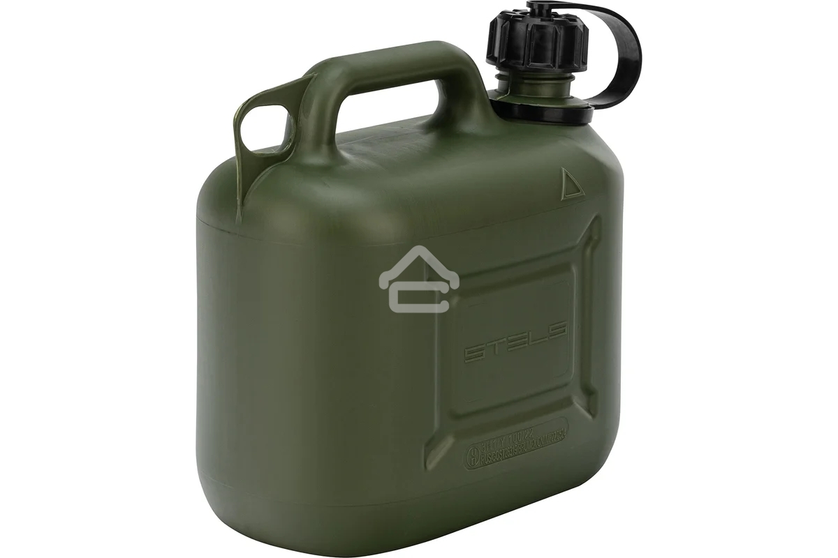 Канистра Stels для ГСМ вертикальная, 5 л., пластиковая, усиленная