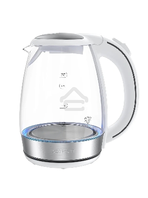 Чайник электрический Scarlett SC-EK27G104 1.7л. 2200Вт белый корпус: стекло/пластик