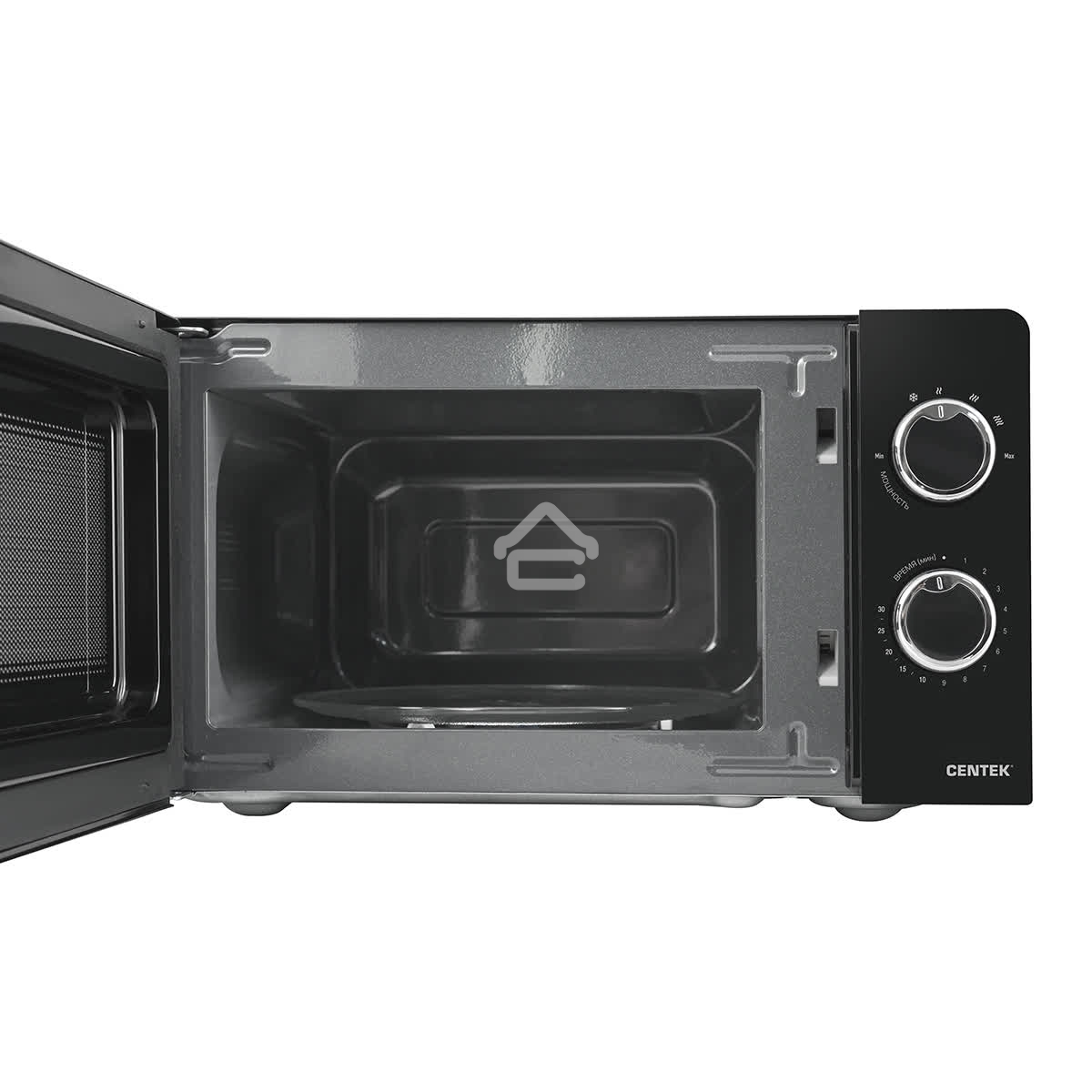 Микроволновая печь Centek CT-1575 черный, 20 л, 700 Вт, поворотный механизм
