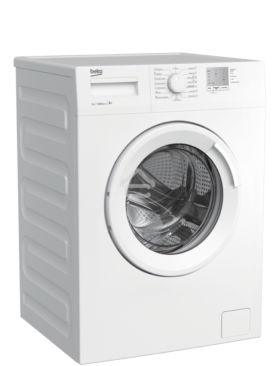 Стиральная машина Beko WRE6511BWW  (R) белый, загрузка фронтальная 6 кг, 1000 об/мин., класс: А