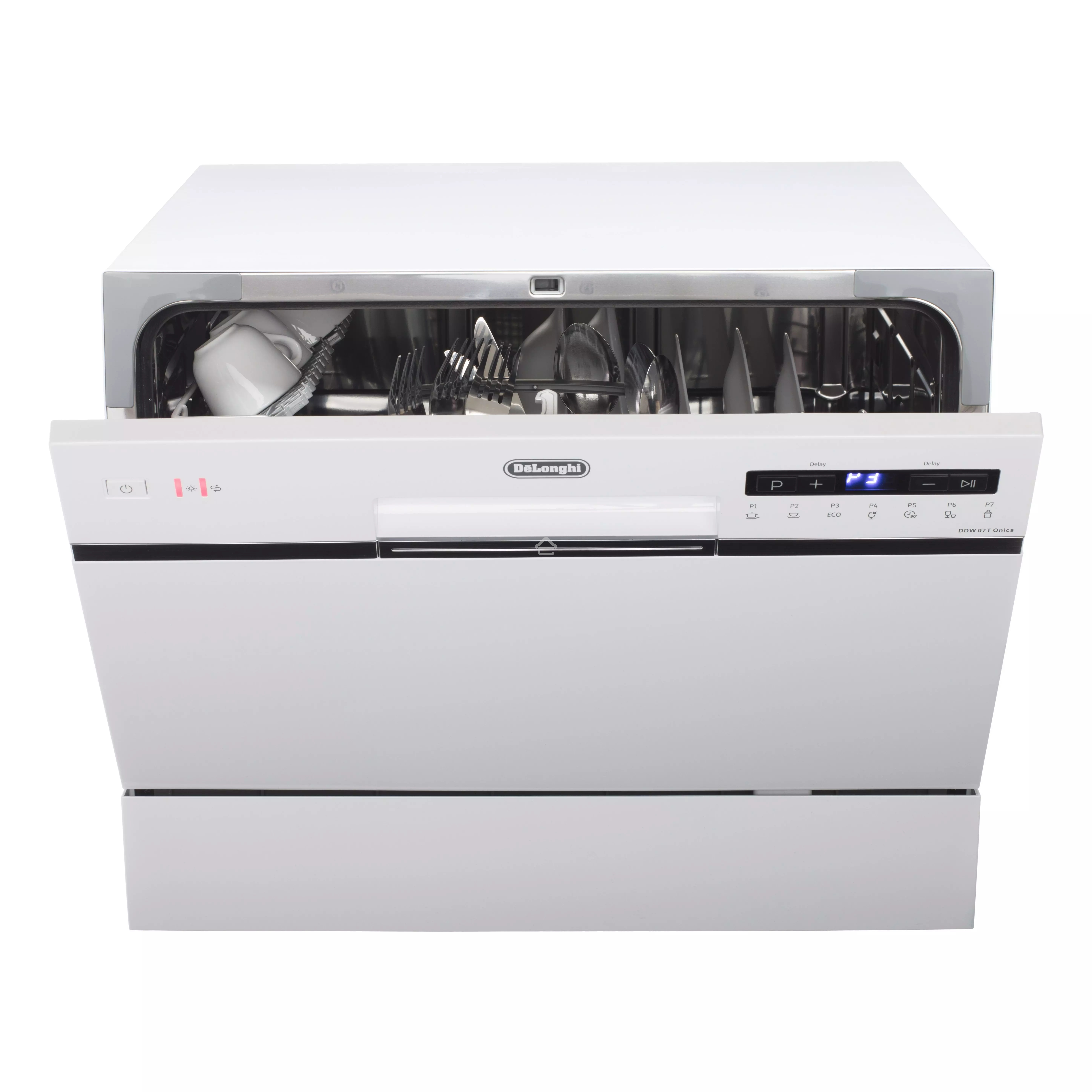 Посудомоечная машина DeLonghi DDW07T Onics, белая, 55 см, 6 компл., 49 дБ, класс A+