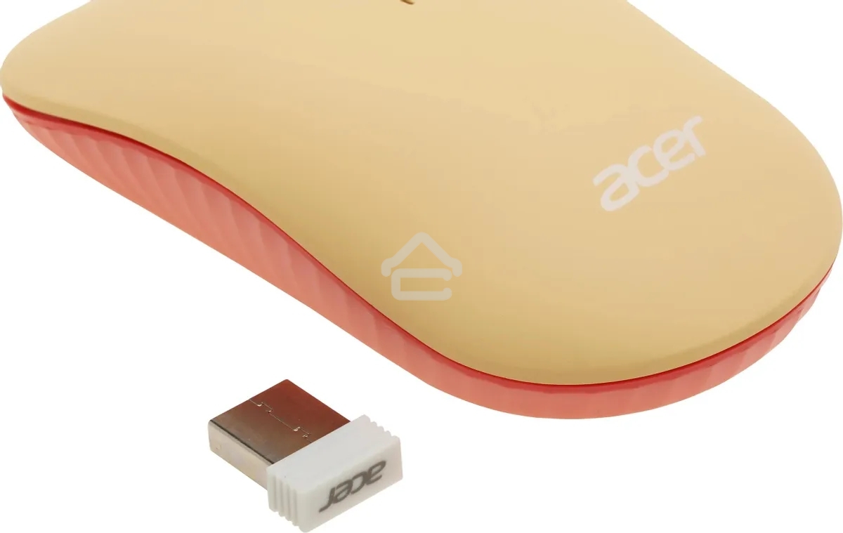 Клавиатура + мышь Acer OCC205 беспроводной USB, 1200 dpi, розовый/бежевый