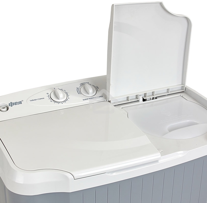 Стиральная машина Фея СМП 50 Н серый-светло серый загрузка вертикальная 5 кг, 1350 об/мин., класс: А