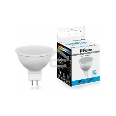 Лампа светодиодная Feron LB-26 7W 230V G5.3 6400K MR16 матовая