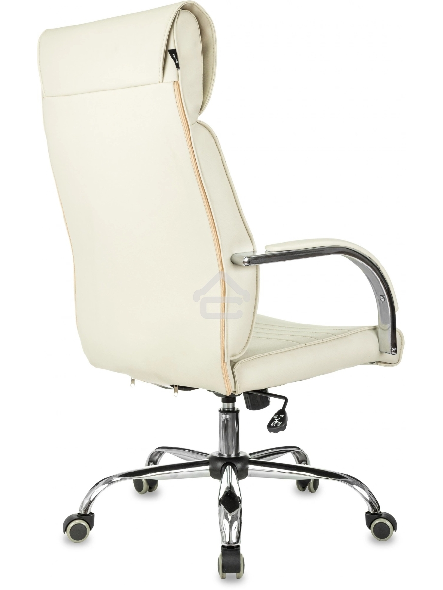 Кресло руководителя Бюрократ T-8010SL/IVORY слоновая кость, искусственная кожа, крестовина хром