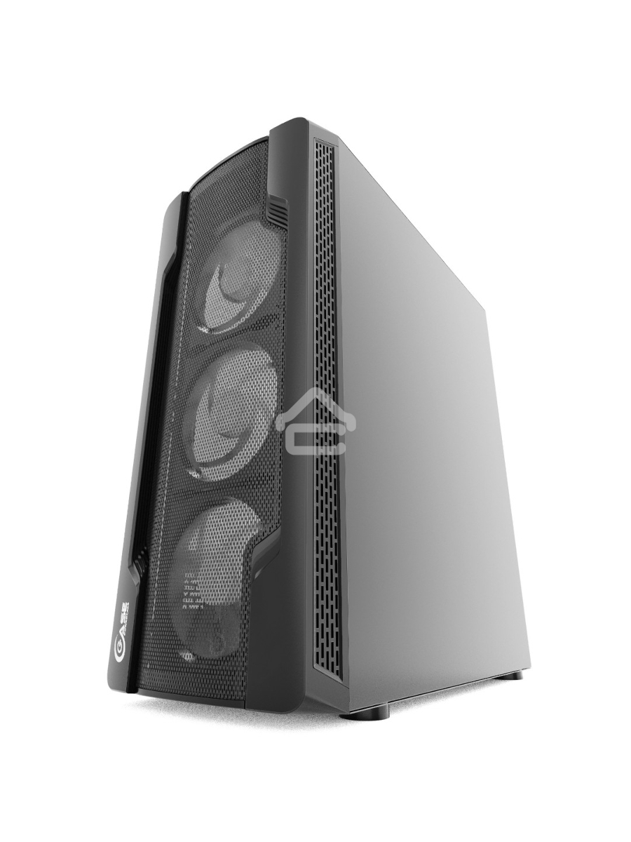 Компьютерный корпус Powercase Mistral X4 Mesh LED, Tempered Glass, 4x 120mm 5-color fan, чёрный, ATX  (CMIXB-L4)