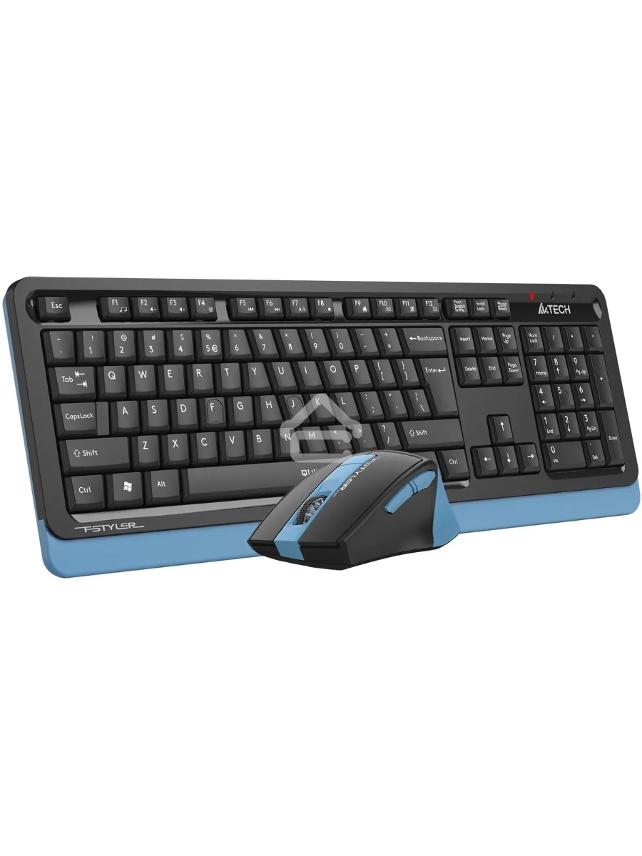 Клавиатура + мышь A4Tech Fstyler FGS1035Q клав:черный/синий мышь:черный/синий USB беспроводная Multimedia (FGS1035Q NAVY BLUE)