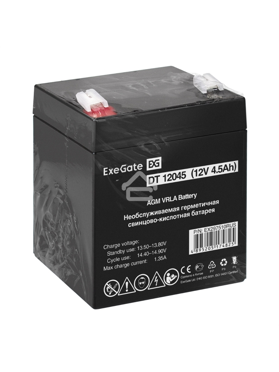 Аккумуляторная батарея ExeGate DT 12045 (12V 4.5Ah, клеммы F2)
