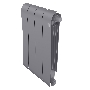 Радиатор Royal Thermo Infinity 500 Silver Satin VR80 - 4 секц.