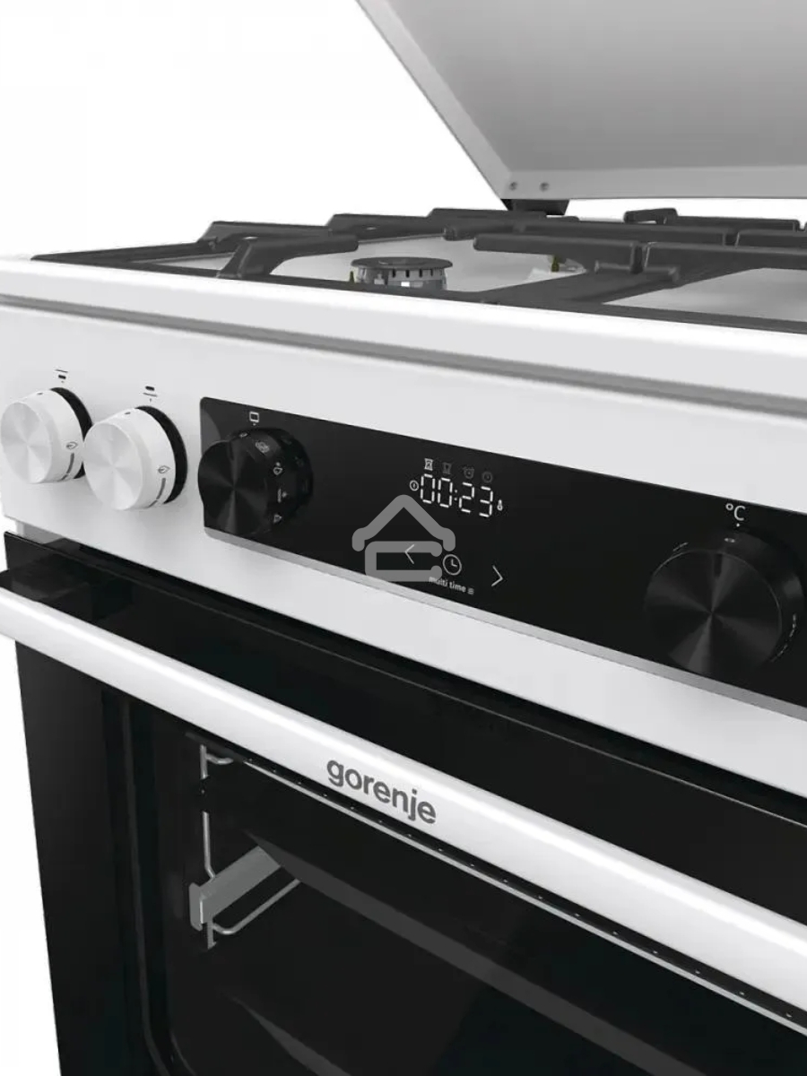 Плита комбинированная Gorenje GKS6C71WF белый, конфорок 4 газовых, духовка 71 л, 60 см x 85 см x 60 см