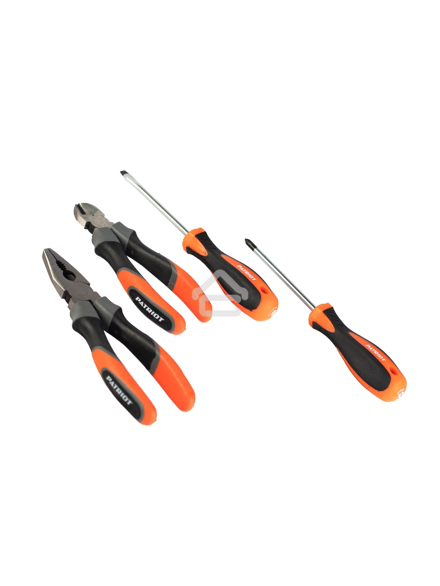Набор инструментов Patriot 4 в 1 SPS-4: отвертки SL6*100, PH2*100, пассатижи 180мм, кусачки 160мм