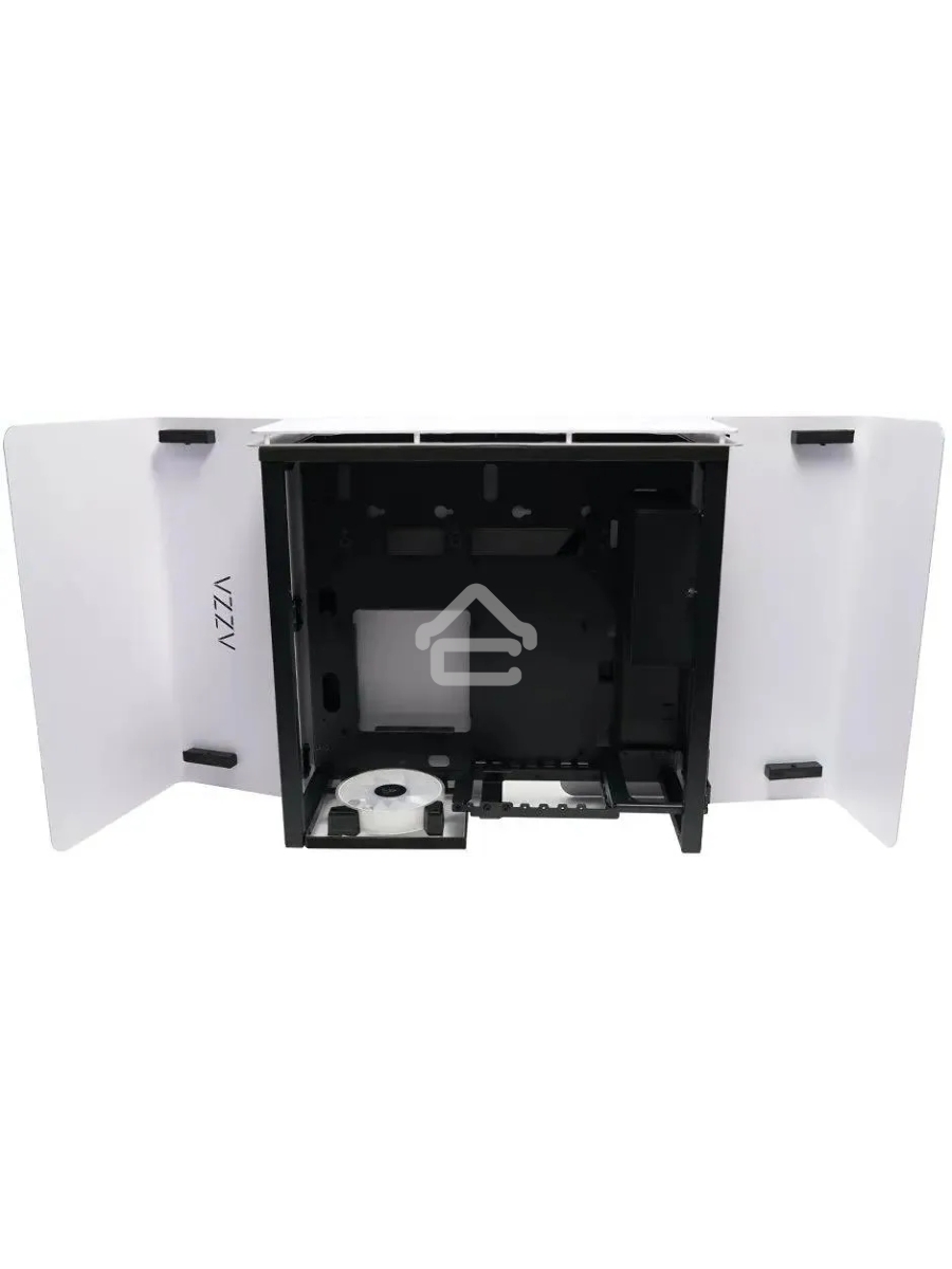 Компьютерный корпус Azza Cast белый без БП ATX 3x120mm 2x140mm 2xUSB3.0 audio bott PSU