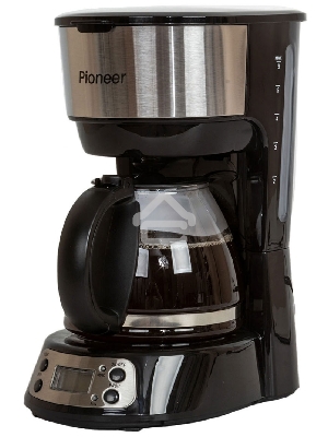 Кофеварка капельная Pioneer CM053D серебристый/черный, исп. кофе - молотый, 0.75 л, 600 Вт