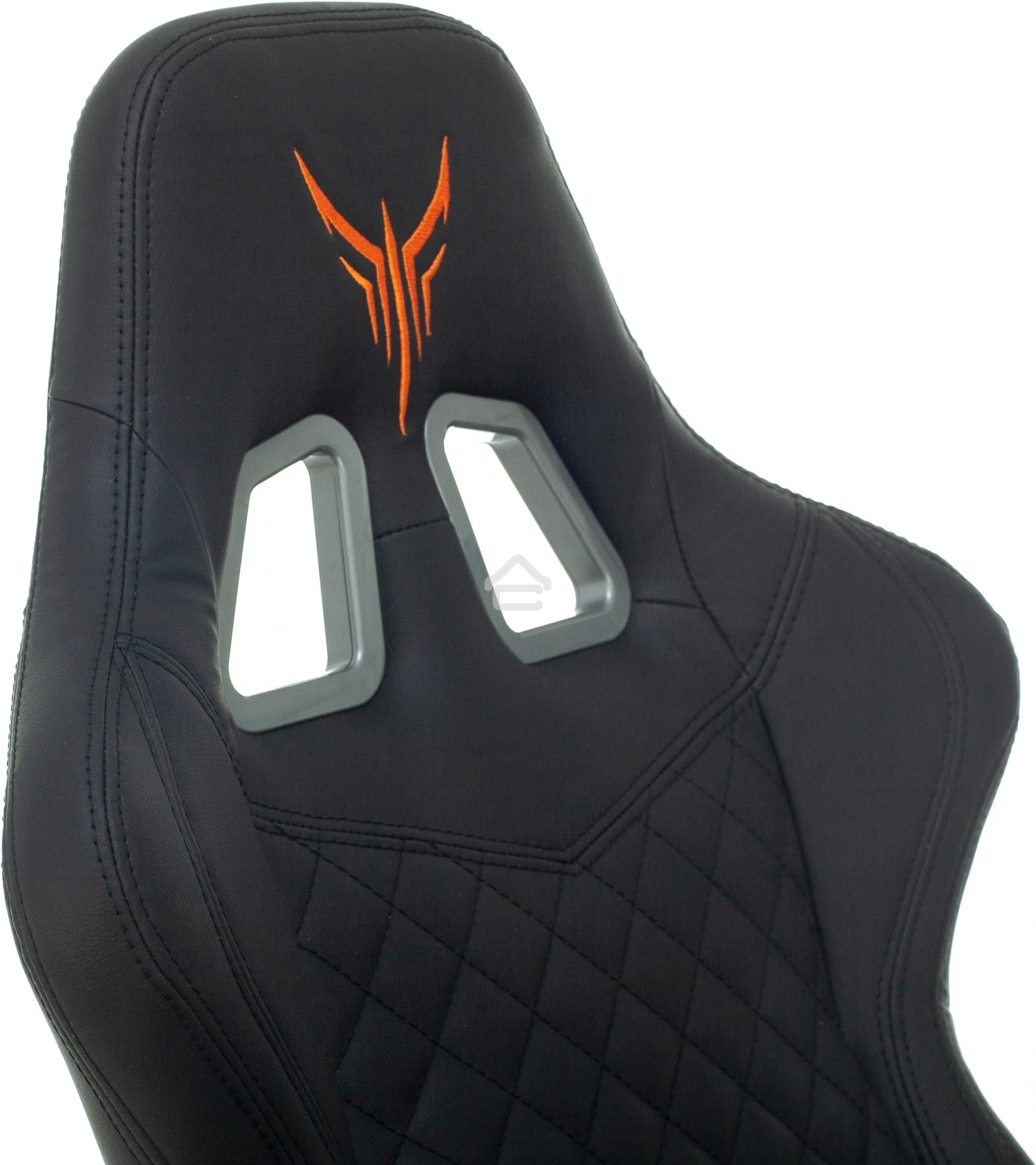 Кресло игровое Knight ARMOR черный, ромбик, эко.кожа, с подголовником, крестовина металл