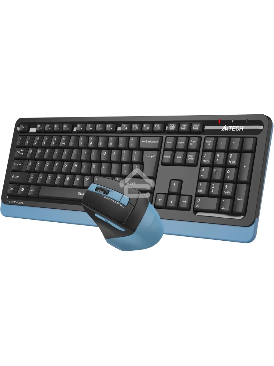 Клавиатура + мышь A4Tech Fstyler FGS1035Q клав:черный/синий мышь:черный/синий USB беспроводная Multimedia (FGS1035Q NAVY BLUE)