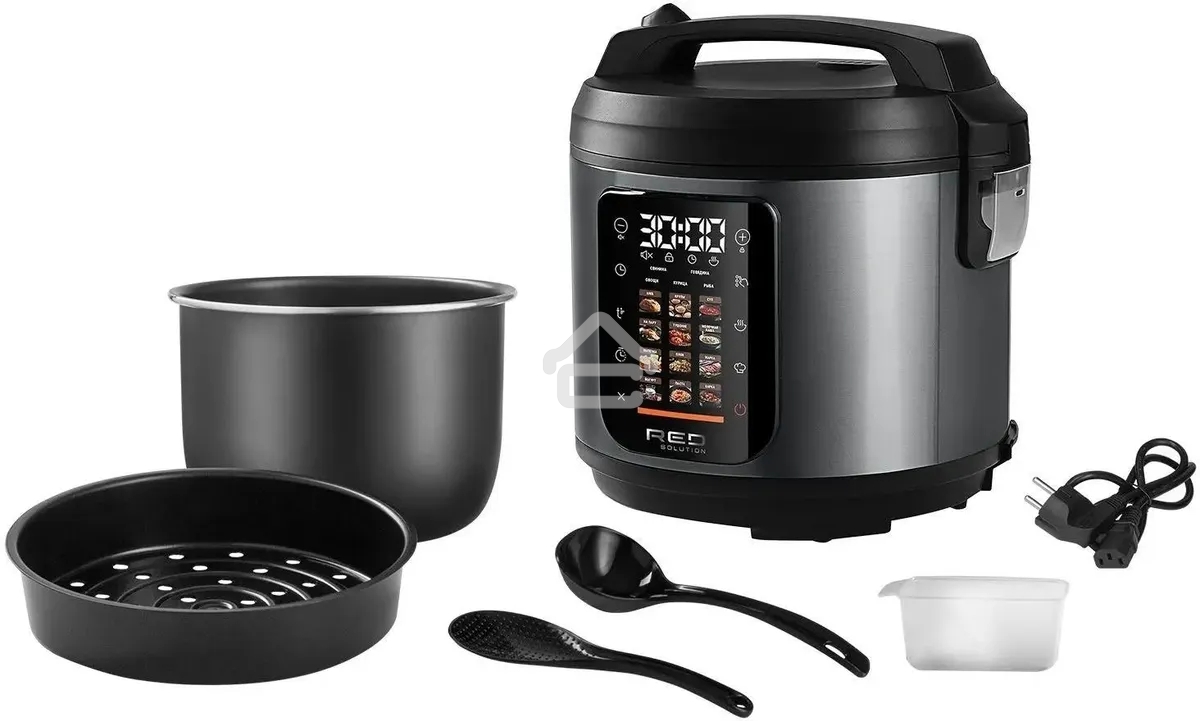 Мультиварка Red Solution M4100 5л 860Вт черный/стальной