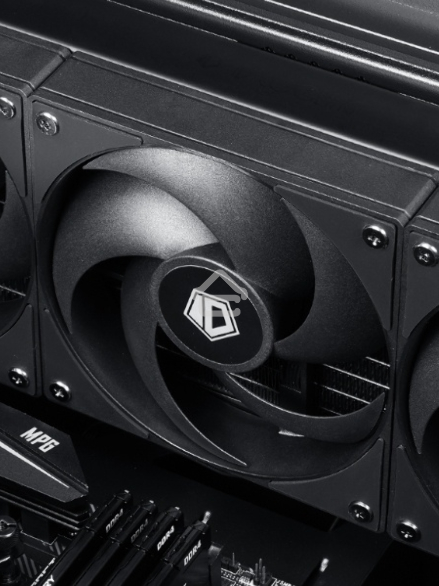 Вентилятор для корпуса ID-Cooling AS-140-K черный, 140 мм, 1800 об/мин, 24.9 дБ, 4 pin