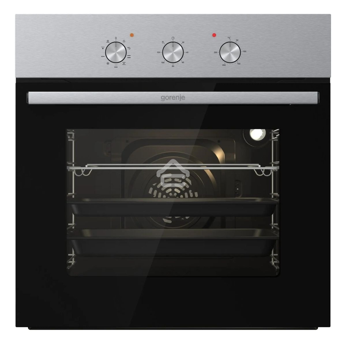 Встраиваемый духовой шкаф электрический Gorenje BO6727E03NX, черный/серебристый