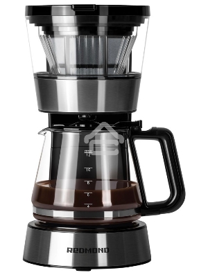 Кофеварка капельная Redmond CM700 черный, исп. кофе - молотый, 1.2 л, 900 Вт