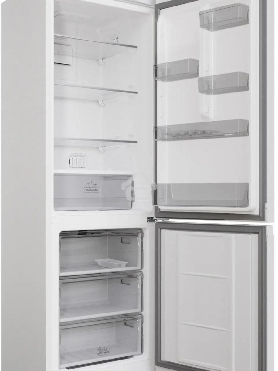 Холодильник Hotpoint HT 5180 W белый/серебристый, двухкамерный 220/78л морозилка снизу, Total No Frost