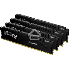 Оперативная память Kingston Fury Beast, DDR5, 128Gb (4x32Gb), 5200MHz, CL40, DIMM, радиатор, черный