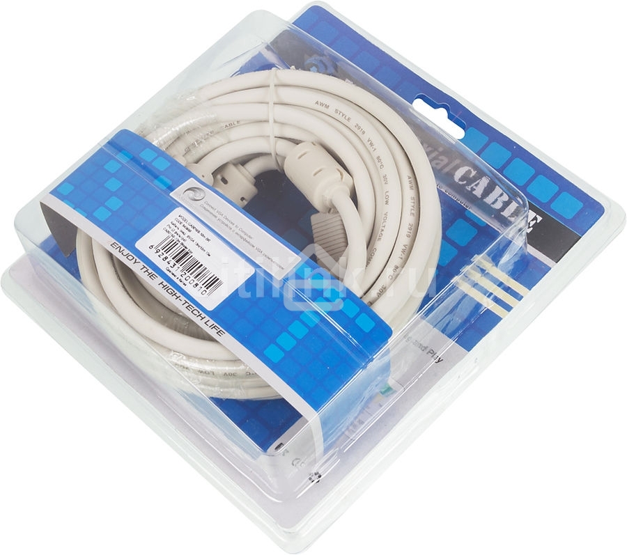 Кабель SVGA Ningbo CAB016S-10m VGA HD15 (m)/VGA HD15 (m) 10м феррит.кольца (CAB016S-10M-BR)