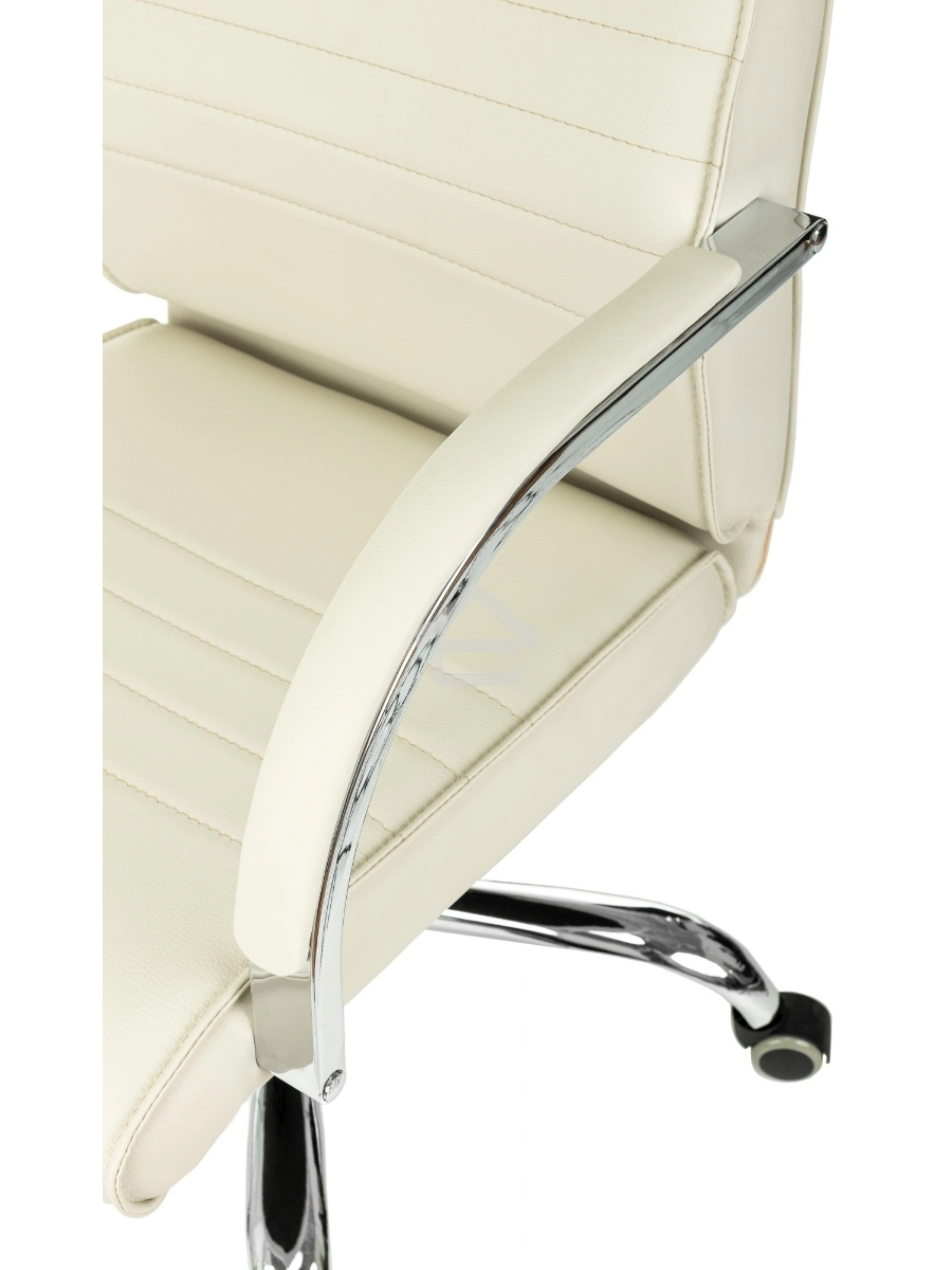 Кресло руководителя Бюрократ T-8010SL/IVORY слоновая кость, искусственная кожа, крестовина хром