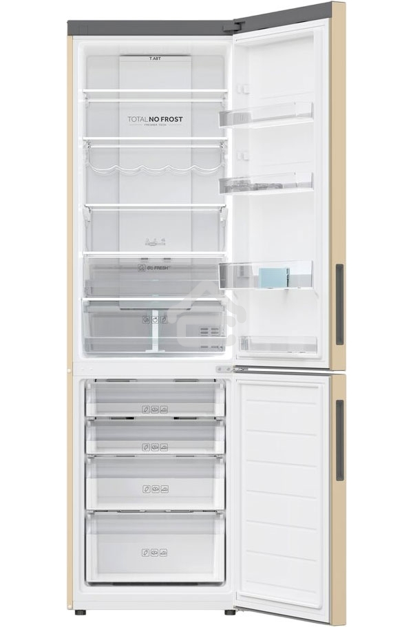 Холодильник Haier C2F637CGGU1 золотистый, двухкамерный, 278/108л, морозилка снизу, No Frost