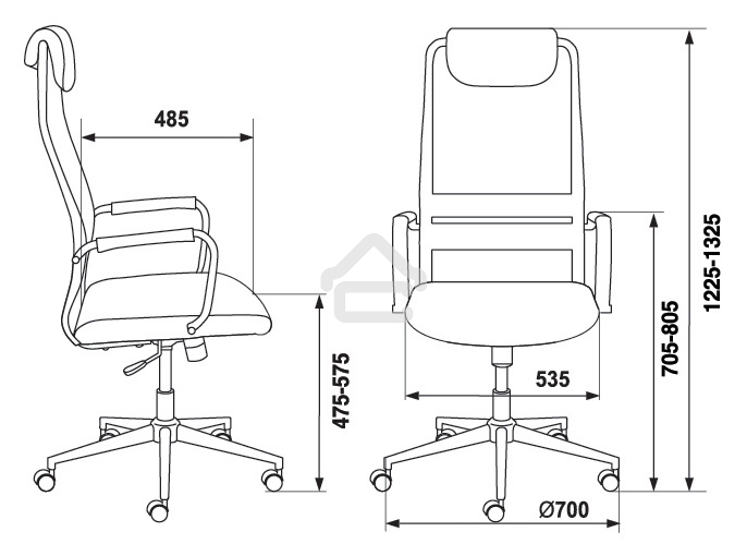 Кресло руководителя Бюрократ KB-9N/DB/TW-10N синий TW-01 TW-11 сетка крестовина хром