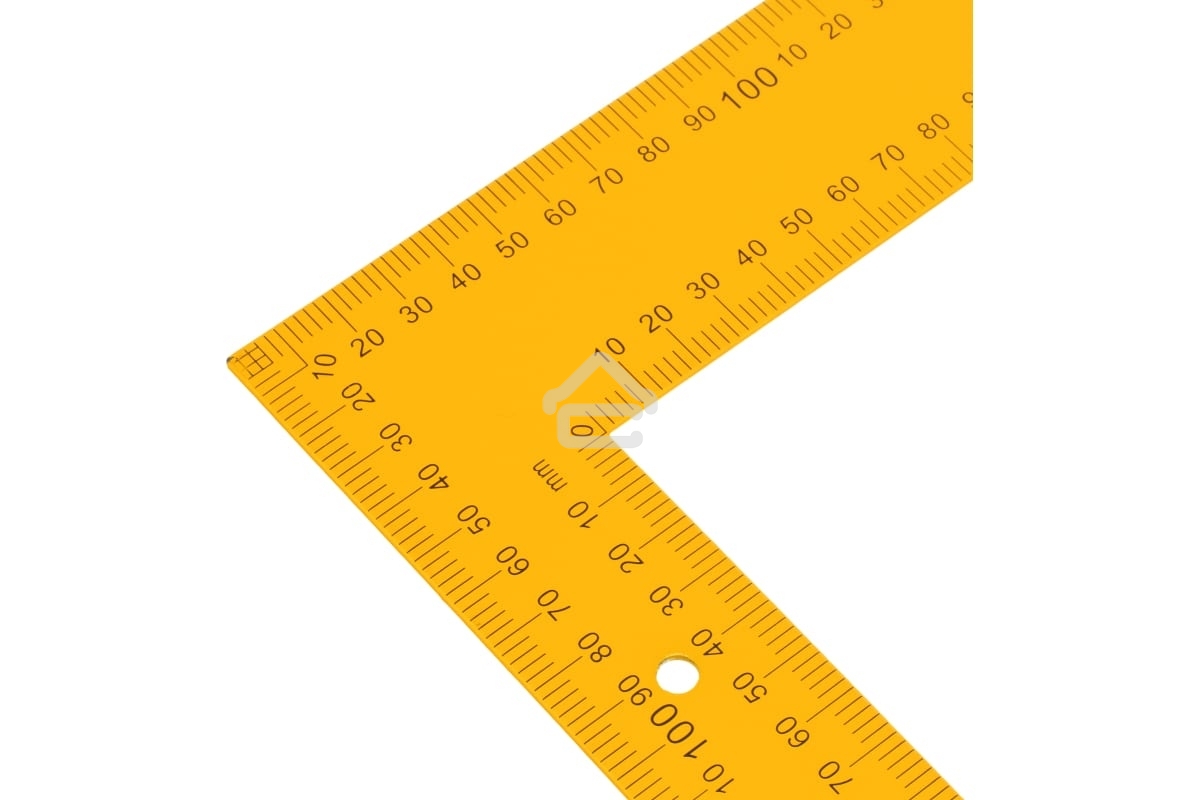 Угольник Denzel стальной, 400 мм х 600 мм, ультрафиолетовая печать (измерительная шкала)