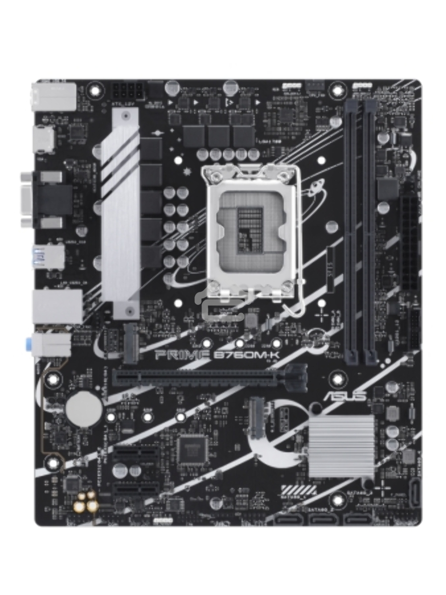 Материнская плата ASUS PRIME B760M-K, LGA 1700, Intel B760, 2xDDR5, 4xSATA, 2xM.2, 1xPCIe 4.0 x16, 2xPCIe x1, 1xHDMI, 1xVGA, 1x 2.5Gb LAN, 2xUSB-A 3.2 Gen 1, 2xUSB-A 2.0, 3x3.5 мм, 7.1, mATX