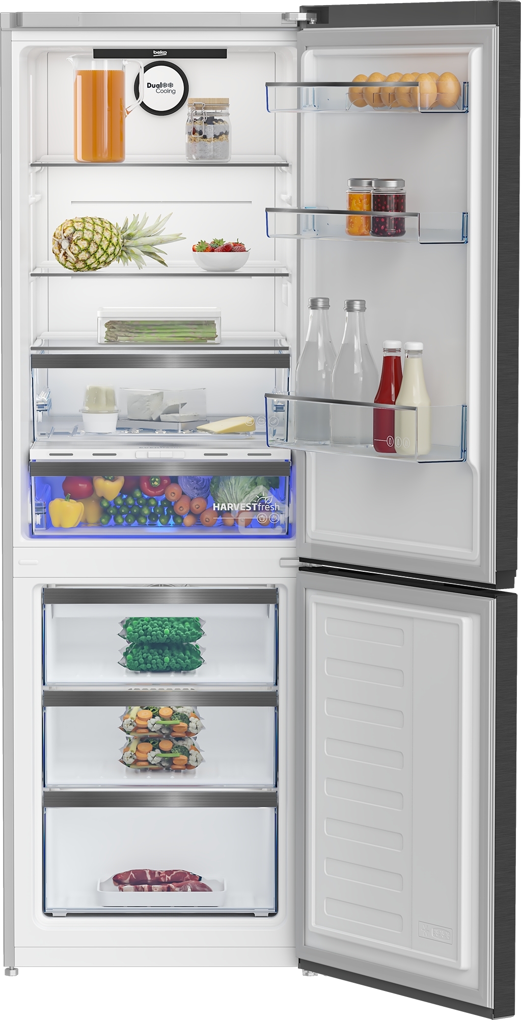 Холодильник Beko B5RCNK363ZXBR антрацит двухкамерный 220/100л морозилка снизу Total No Frost