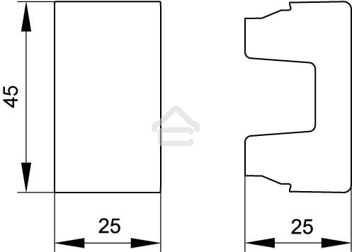 Заглушка DKC Viva 45216 1 мод. черный