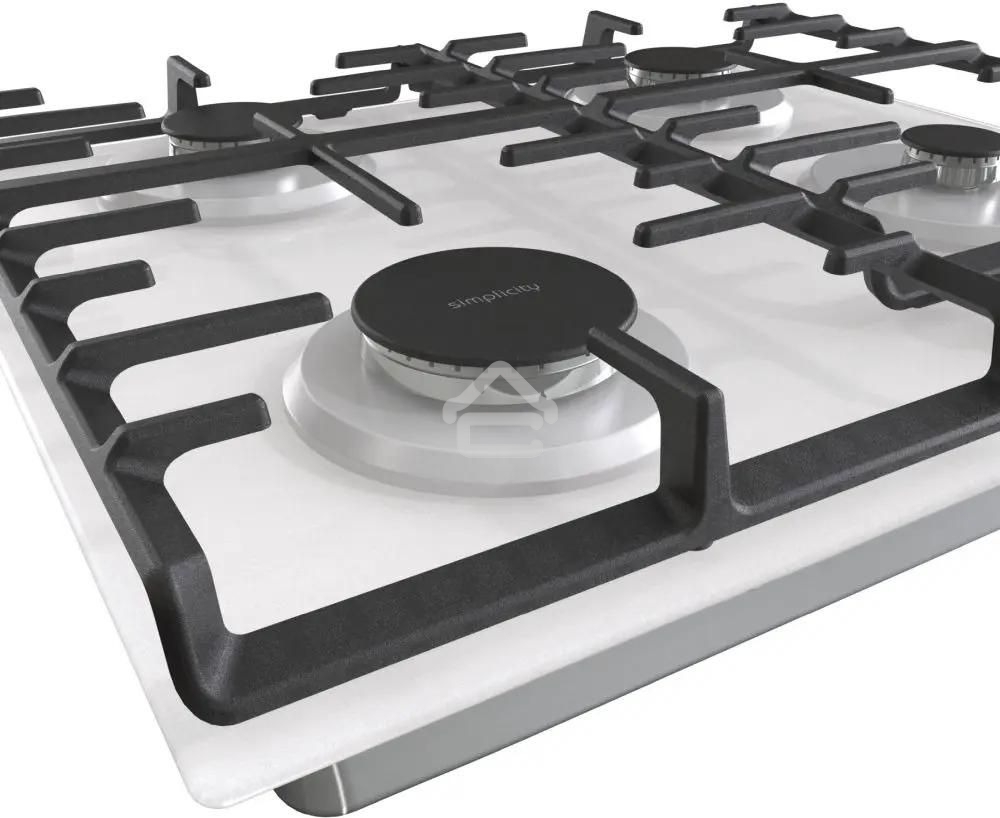 Газовая варочная панель Gorenje GT642SYW, 4 конфорки, закаленное стекло, белый