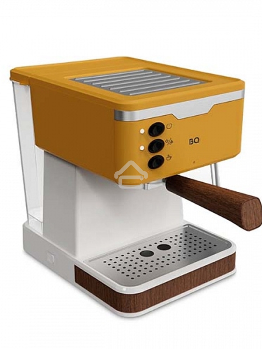 Кофеварка эспрессо BQ CM2006 желтый, исп. кофе - молотый, 1.7 л, 850 Вт, 20 Бар.