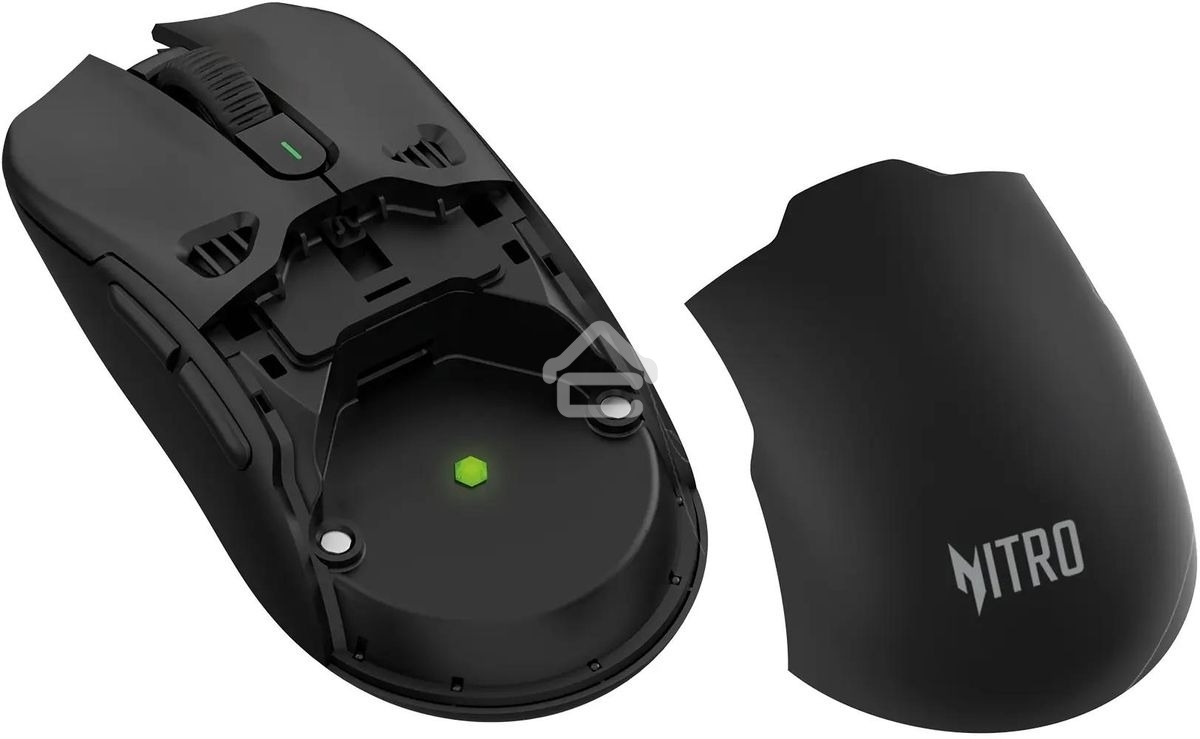 Мышь беспроводная Acer Nitro OMR404 черный, 6400 dpi, радиоканал, Bluetooth, USB, кнопки - 6