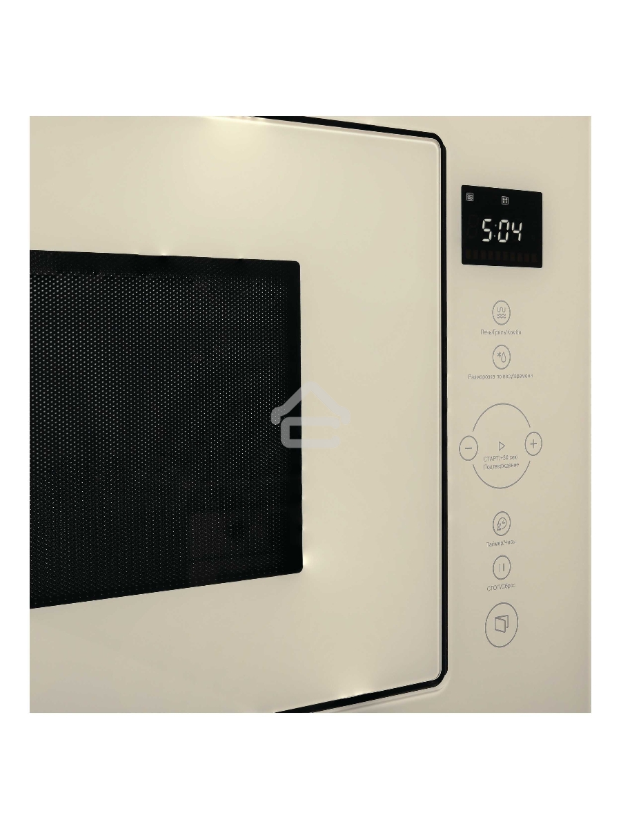 Микроволновая печь встраиваемая Korting KMI 825 TGB бежевый, 25 л, 900 Вт, переключатели - сенсор