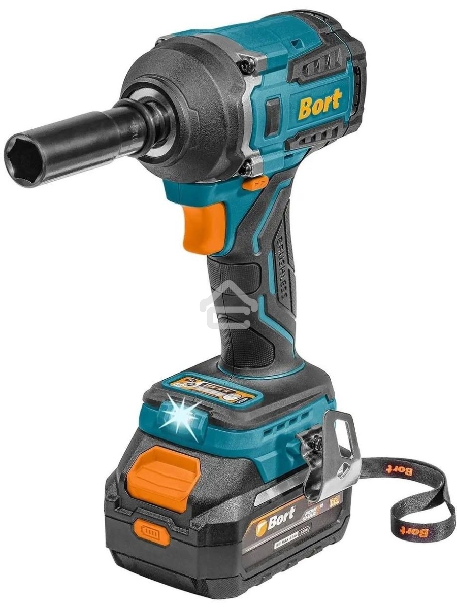 Гайковерт аккумуляторный Bort BSR-21U (2х4АЧ+ЗУ) [93418477] { 800 Нм, 0-2700 об/мин, акб Li-Ion, аккумуляторная система Makita 18V LXT 18 В, вес 1.4 кг }