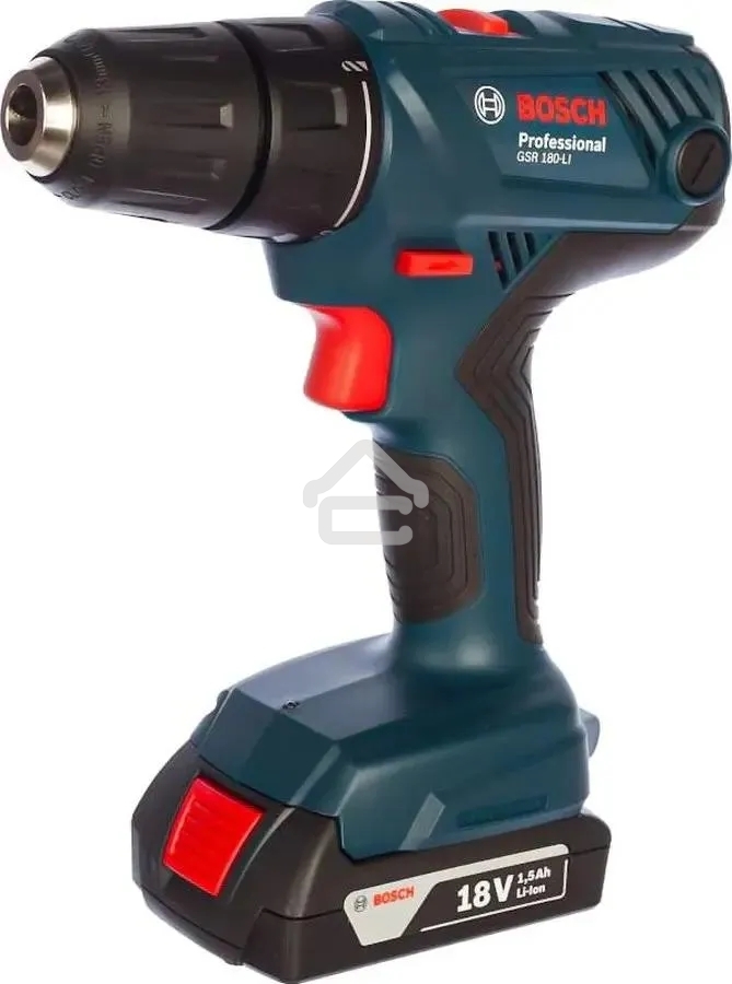 Дрель-шуруповерт Bosch GSR 180 LI 06019F8109, Аккумуляторная, 2 АКБ, Кейс