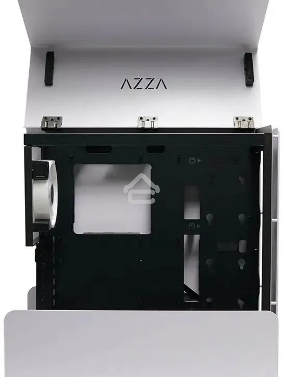 Компьютерный корпус Azza Cast белый без БП ATX 3x120mm 2x140mm 2xUSB3.0 audio bott PSU