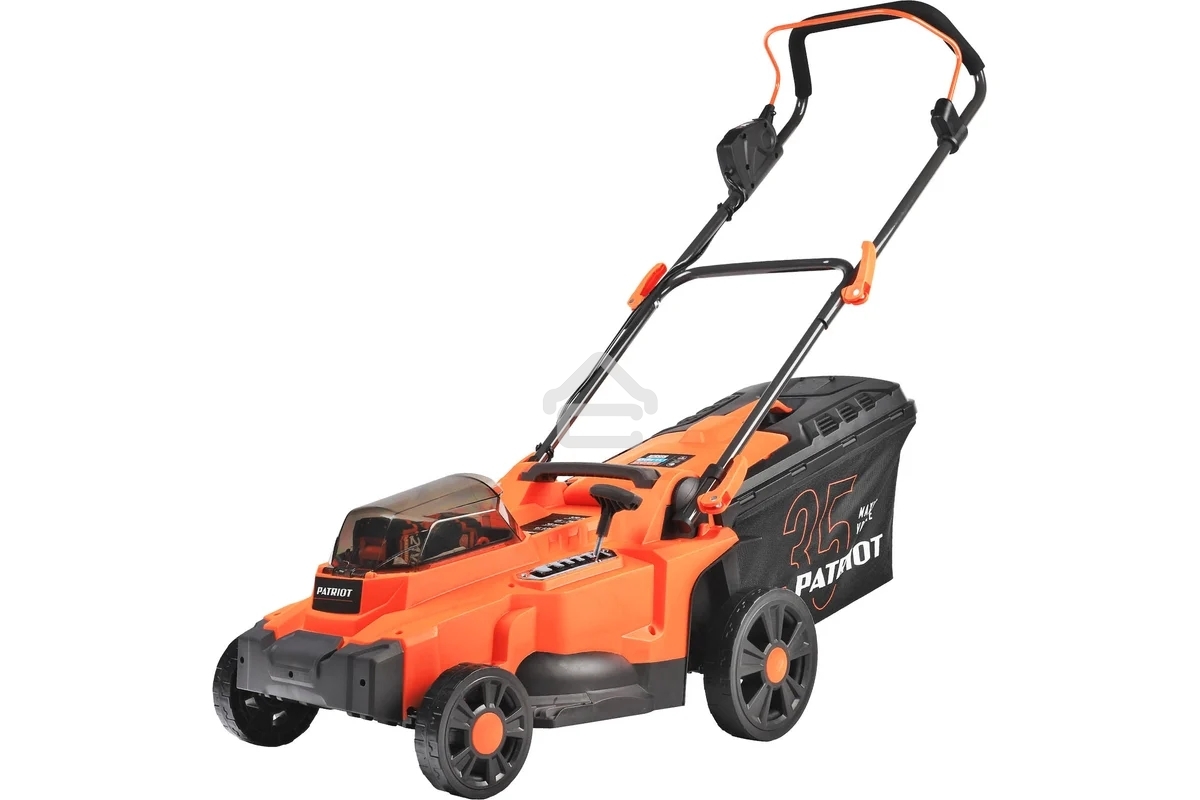 Газонокосилка аккумуляторная PATRIOT CM 440 2*21В UES, без акб и зу, бесщеточ, 37см, трав 35л пласт+мульчирование, центр. подъем 6 уровней (25-75), пласт дека