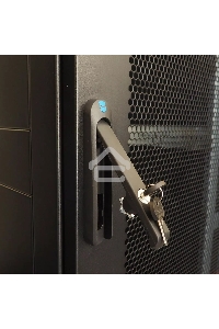 Шкаф серверный напольный 42U (800  1000) двойные перфорированные двери 2 шт., цвет черный