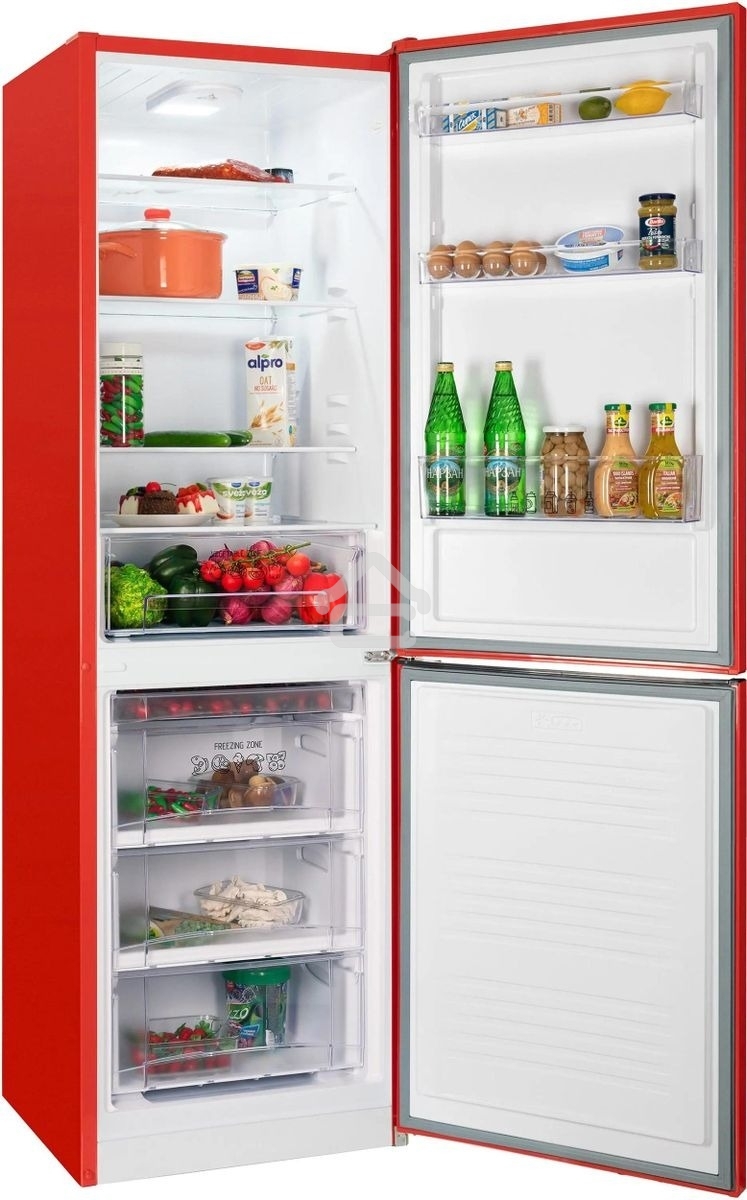 Холодильник Nordfrost NRB 162NF R красный двухкамерный 205/105 л морозилка снизу