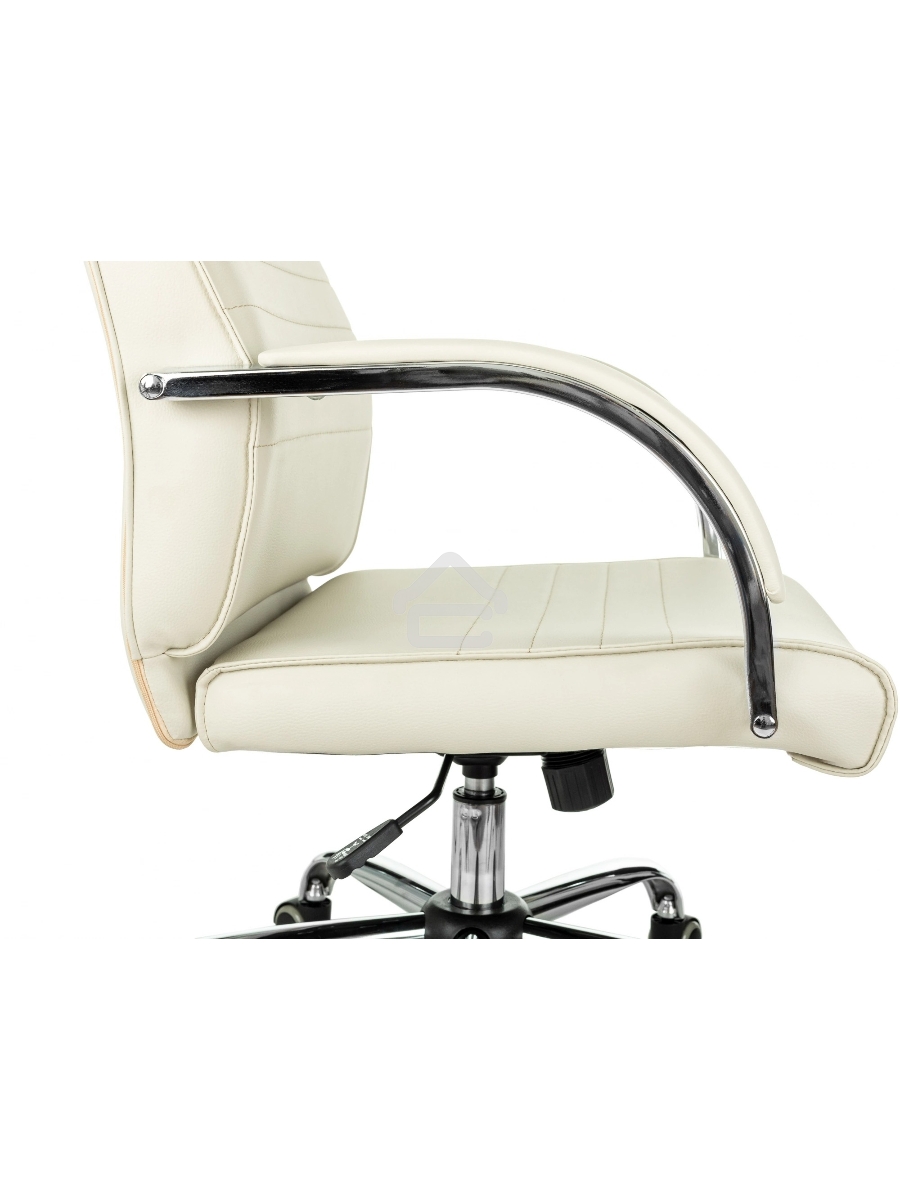 Кресло руководителя Бюрократ T-8010SL/IVORY слоновая кость, искусственная кожа, крестовина хром