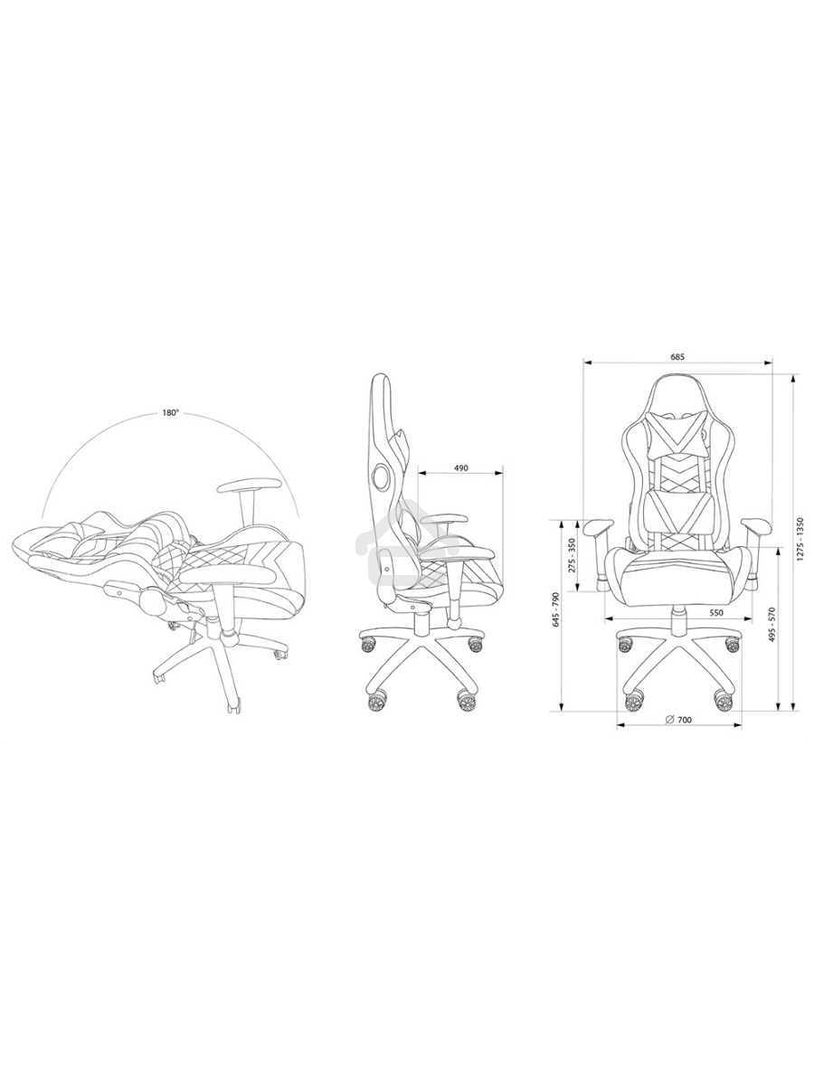 Кресло игровое Cactus CS-CHR-0099BLR черный/красный, сиденье черный/красный, эко.кожа, с подголов. крестовина металл, пластик черный